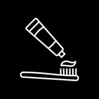 dente spazzola linea rovesciato icona design vettore