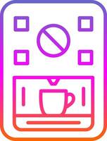 caffè macchina linea pendenza icona design vettore