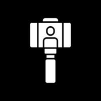 selfie glifo rovesciato icona design vettore