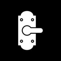 porta serratura glifo rovesciato icona design vettore
