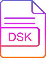 dsk file formato linea pendenza icona design vettore