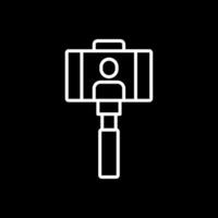 selfie linea rovesciato icona design vettore