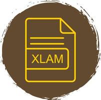 xlam file formato linea cerchio etichetta icona vettore