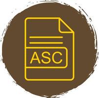 asc file formato linea cerchio etichetta icona vettore