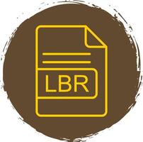 lbr file formato linea cerchio etichetta icona vettore