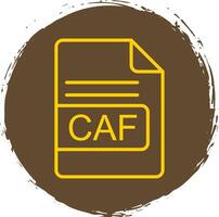 caf file formato linea cerchio etichetta icona vettore