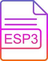 esp3 file formato linea cerchio etichetta icona vettore