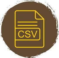 csv file formato linea cerchio etichetta icona vettore