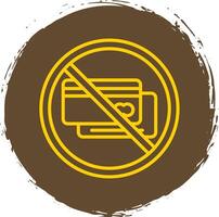 Proibito cartello linea cerchio etichetta icona vettore