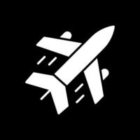 aereo glifo rovesciato icona design vettore