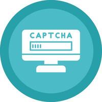 captcha glifo dovuto cerchio icona design vettore