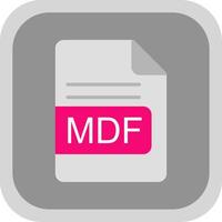 mdf file formato piatto il giro angolo icona design vettore