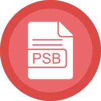 psb file formato glifo dovuto cerchio icona design vettore