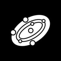 galassia glifo rovesciato icona design vettore