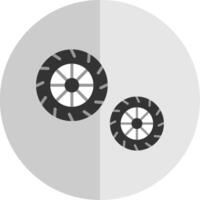pneumatici piatto scala icona design vettore