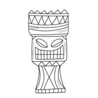 idoli tiki polinesiani in legno vettore
