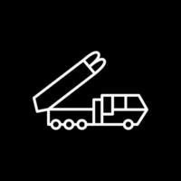 camion linea rovesciato icona design vettore