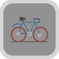 bicicletta piatto il giro angolo icona design vettore