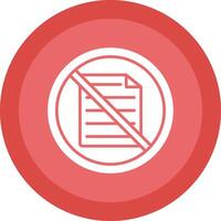 Proibito cartello glifo dovuto cerchio icona design vettore