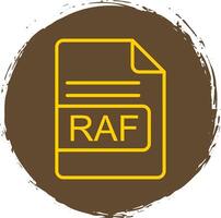 raf file formato linea cerchio etichetta icona vettore