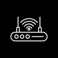 Wi-Fi router linea rovesciato icona design vettore