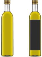 etichetta di olio d'oliva premium con bottiglia vettore