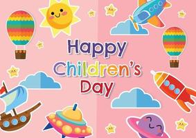 felice giornata dei bambini e adorabile bambino icona vettore colorato