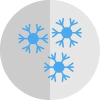 i fiocchi di neve piatto scala icona design vettore