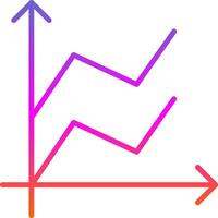 la zona grafico linea pendenza icona design vettore