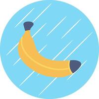 Banana piatto cerchio icona design vettore