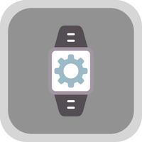 orologio intelligente piatto il giro angolo icona design vettore