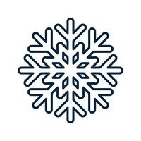 pittogramma fiocco di neve. simbolo tradizionale di natale e inverno per logo, web, stampa, adesivo, emblema, design e decorazione di biglietti di auguri e di invito vettore