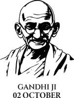 contento mahatma gandhi Jayanti, 2 ° ottobre illustrazione vettore