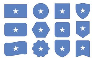bandiera di Somalia nel moderno astratto forme, agitando, distintivo, design modello vettore