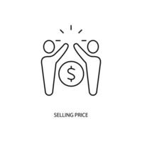 vendita prezzo concetto linea icona. semplice elemento illustrazione. vendita prezzo concetto schema simbolo design. vettore