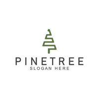 semplice pino o abete albero logo pino Casa sempreverde.per pino foresta avventurieri campeggio natura badge e attività commerciale. vettore