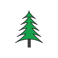 semplice pino o abete albero logo pino Casa sempreverde.per pino foresta avventurieri campeggio natura badge e attività commerciale. vettore