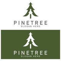 semplice pino o abete albero logo pino Casa sempreverde.per pino foresta avventurieri campeggio natura badge e attività commerciale. vettore