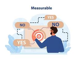 misurabile risultati visualizzato. piatto illustrazione vettore