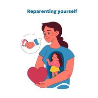 reparenting concetto. illustrazione vettore