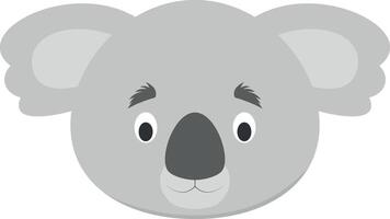 koala viso nel cartone animato stile per bambini. animale facce illustrazione serie vettore