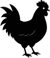 un' maestoso pollo silhouette incarna eleganza e fascino nel travolgente dettaglio vettore