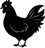 un' maestoso pollo silhouette incarna eleganza e fascino nel travolgente dettaglio vettore