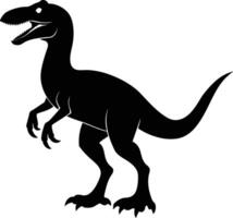 un' dettagliato composizione di dinosauro silhouette vettore