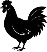 un' maestoso pollo silhouette incarna eleganza e fascino nel travolgente dettaglio vettore