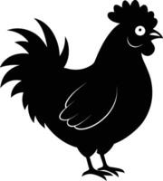 un' maestoso pollo silhouette incarna eleganza e fascino nel travolgente dettaglio vettore