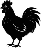 un' maestoso pollo silhouette incarna eleganza e fascino nel travolgente dettaglio vettore