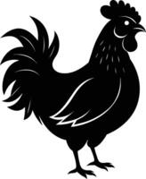 un' maestoso pollo silhouette incarna eleganza e fascino nel travolgente dettaglio vettore