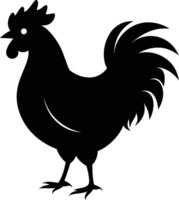 un' maestoso pollo silhouette incarna eleganza e fascino nel travolgente dettaglio vettore