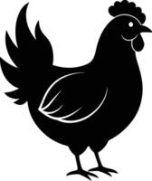 un' maestoso pollo silhouette incarna eleganza e fascino nel travolgente dettaglio vettore